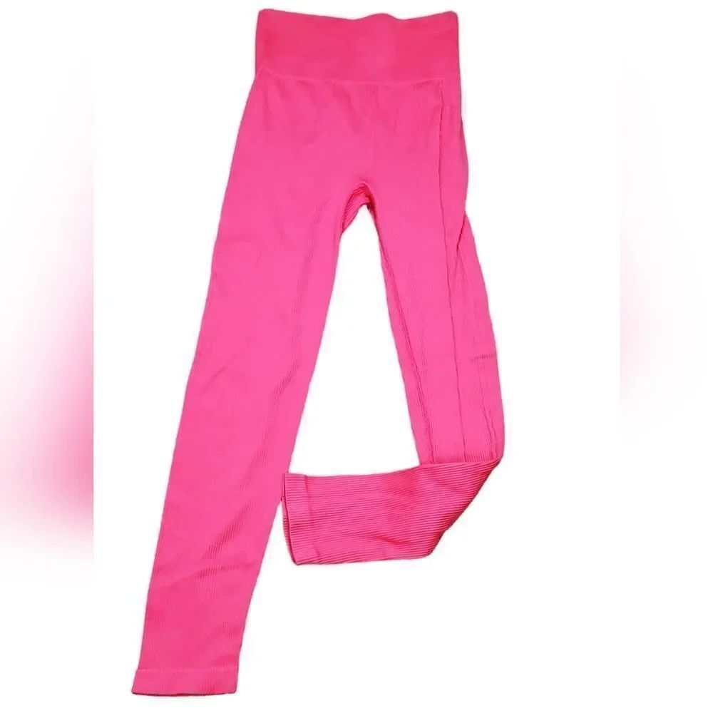 Aerie Reddish Pink Chill, Play, Move Ribbed Leggings